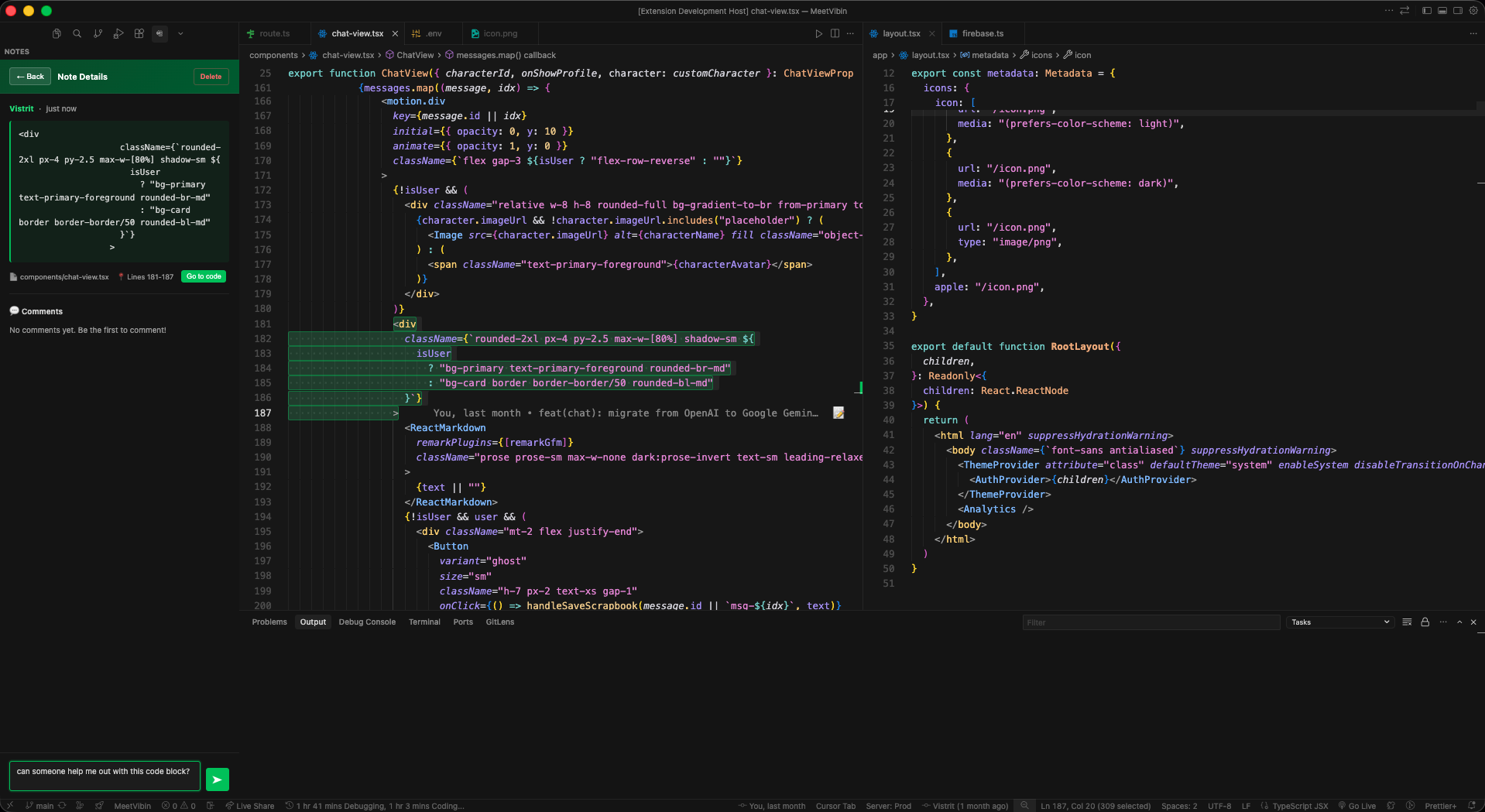 Meetext extension overview